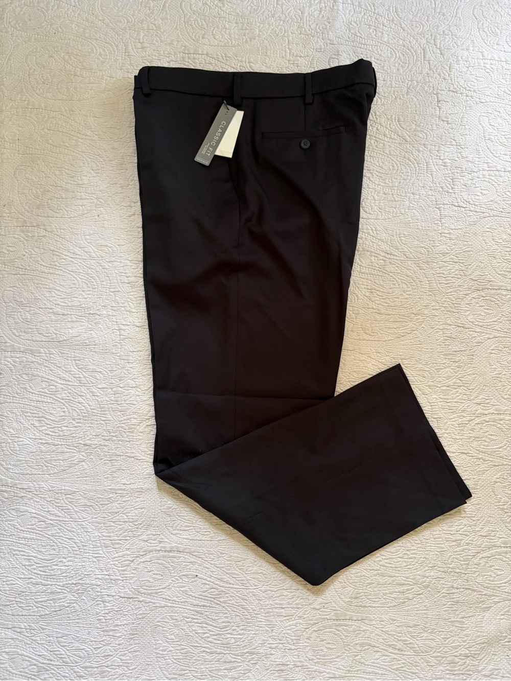 NEW with Tags Classic Men's Perry Ellis Portfolio Black Dress Pants - size 36x32